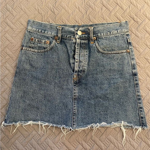 Brandy Melville Jeans Mini Skirt - Picture 3 of 4